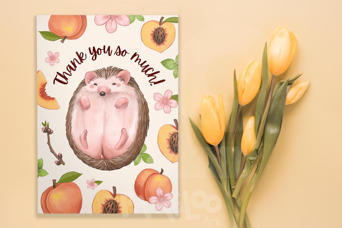 Thank You Hedgehog Card