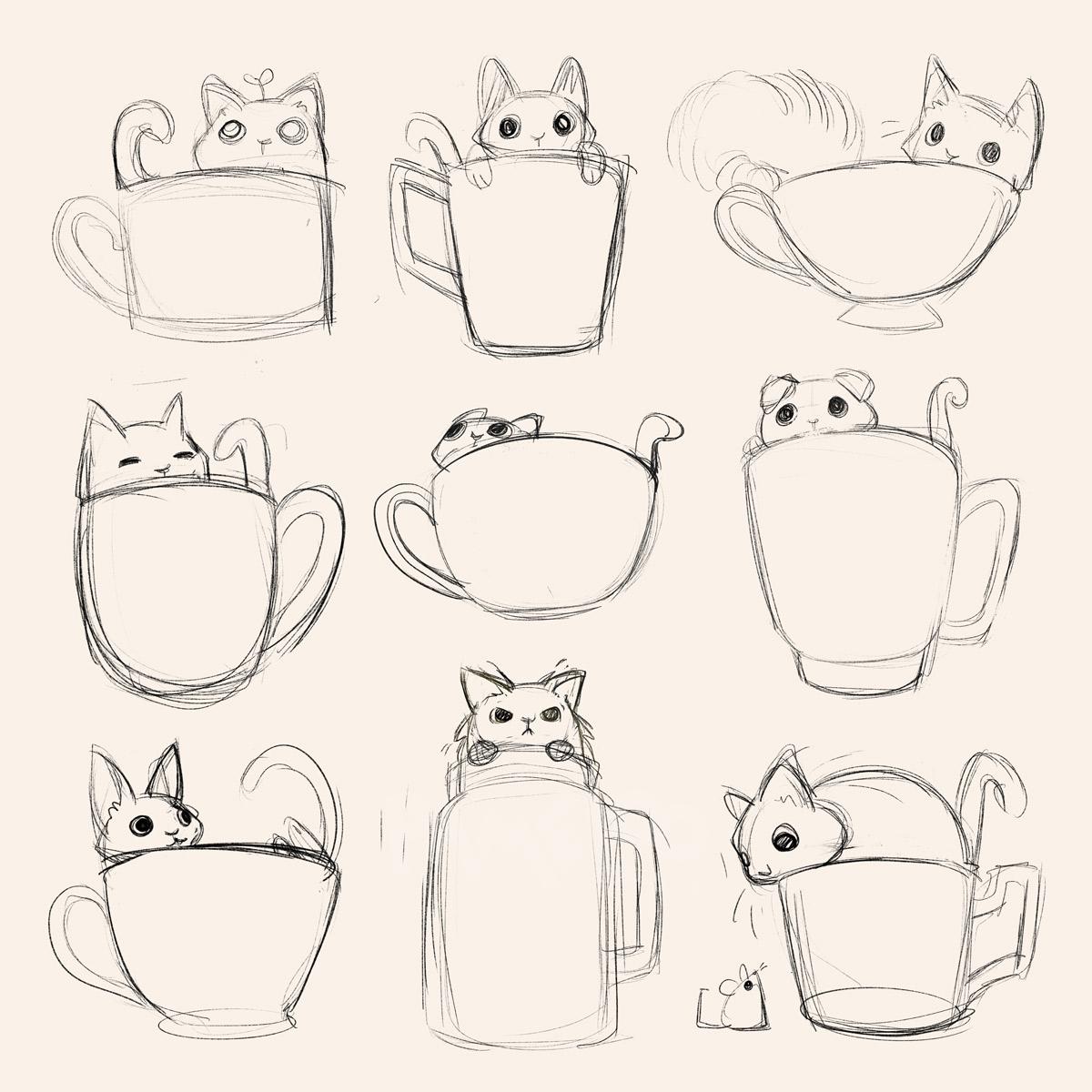 Cats in Cups