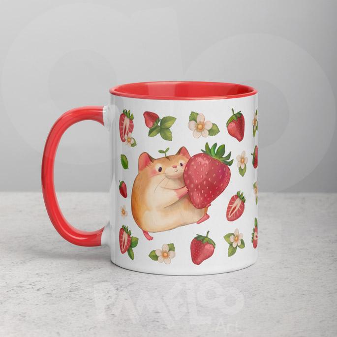 Strawberry Hamster Birthday Card