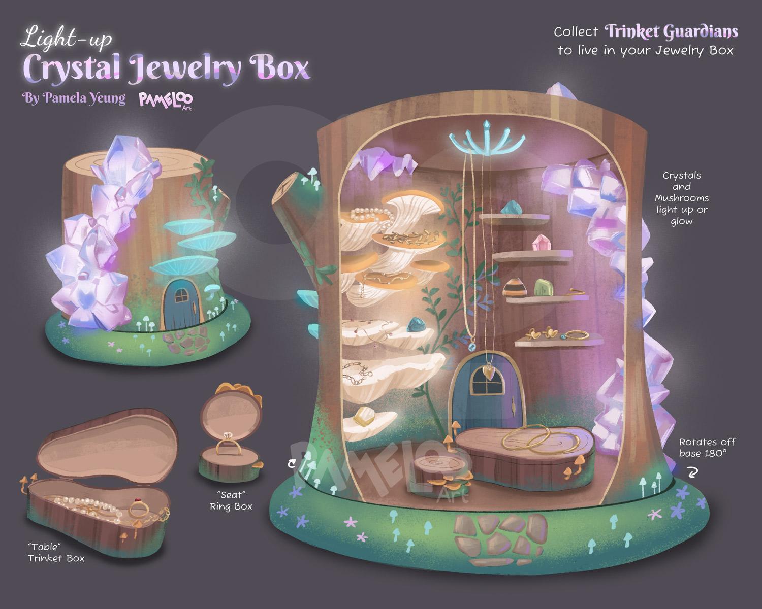 Light-Up Crystal Jewelry Box