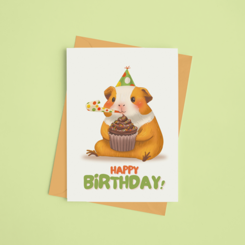 Birthday Guinea Pig Card