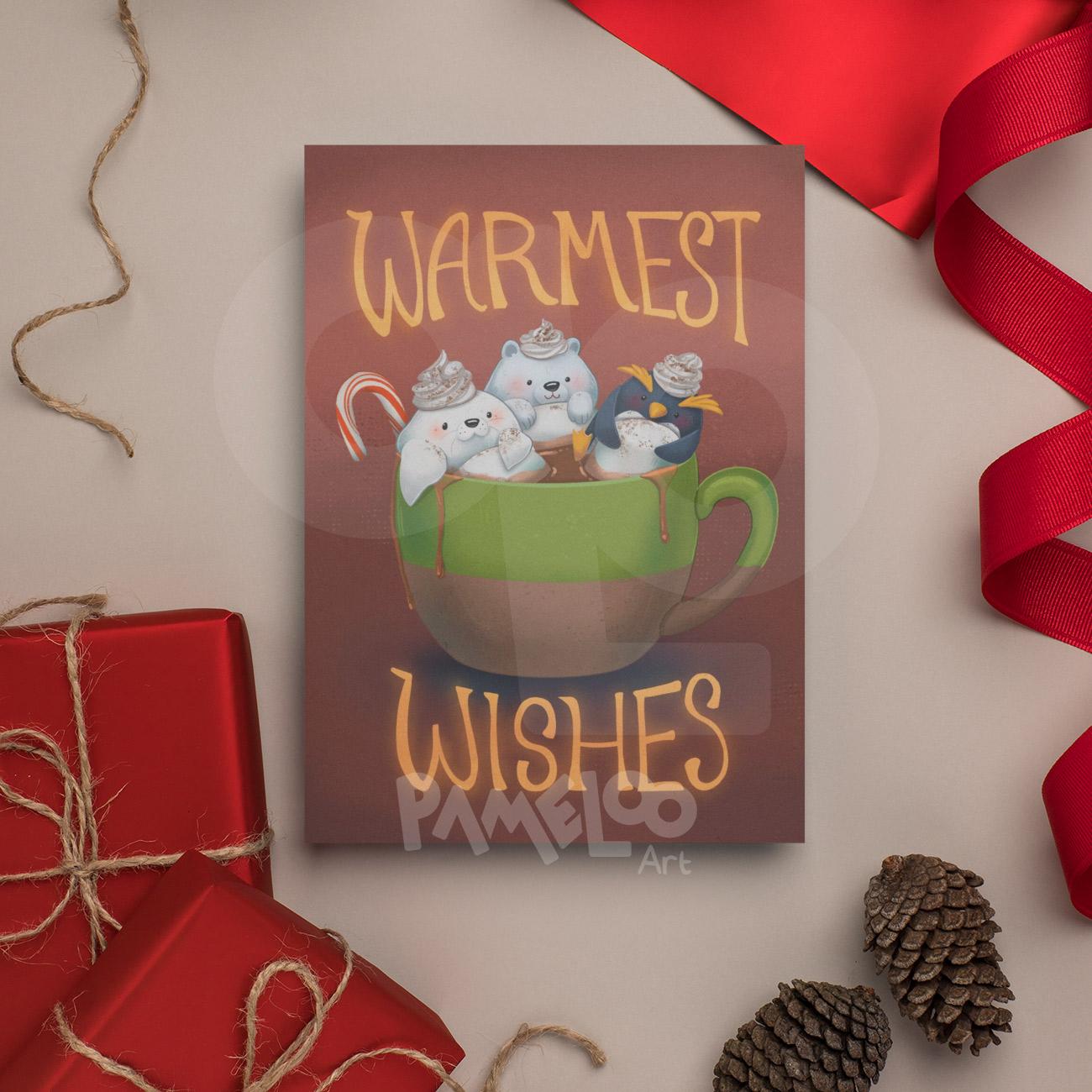 Warmest Wishes Polar Animal Card