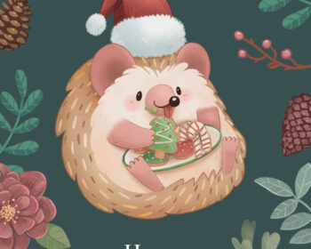 Happy Hogidays Hedgehog Card